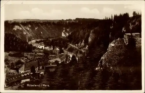 Ak Rübeland Oberharz am Brocken, Panorama vom Ort