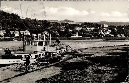 Ak Trier an der Mosel, Partie an der Mosel, Fähre Walter Türk