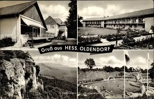 Ak Hessisch Oldendorf an der Weser, Haus Niedersachsen, Hohenstein, Badeanstalt