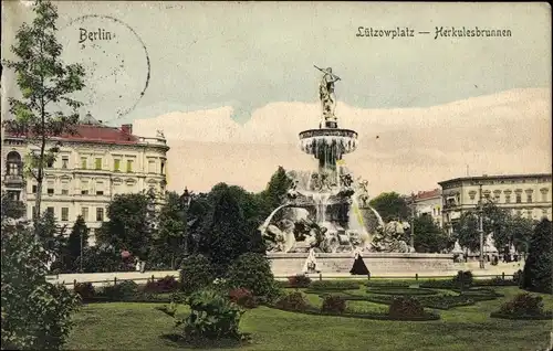 Ak Berlin Tiergarten, Lützowplatz, Herkulesbrunnen