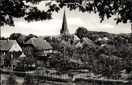 Ak Lohmar in Nordrhein Westfalen, Blick auf den Ort, Kirche