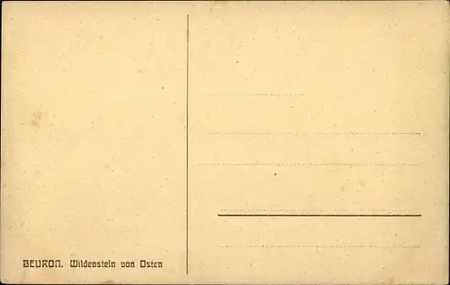 Ak Beuron Württemberg, Wildenstein v. Osten