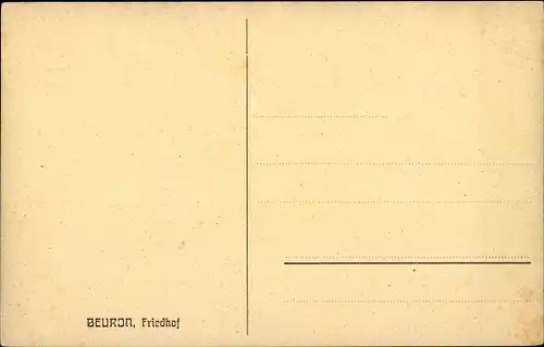 Ak Beuron Württemberg, Ansicht vom Friedhof, Grabsteine