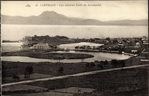 Ak Carthage Karthago Tunesien, les Anciens Ports de Salammbo