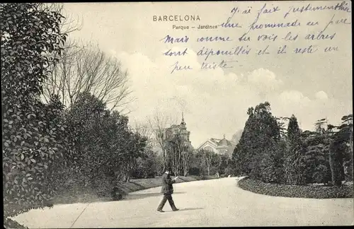 Ak Barcelona Katalonien Spanien, Parque, Jardines