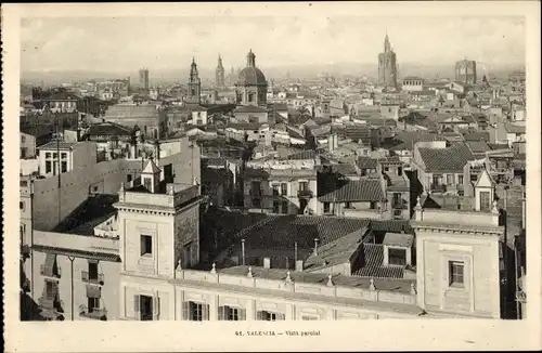 Ak Valencia Stadt Spanien, Vista parcial