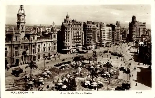 Ak Valencia Stadt Spanien, Avenida de Blasco Ibanez