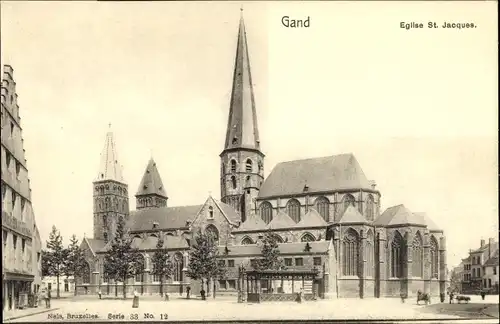 Ak Gand Gent Ostflandern, Eglise St. Jacques