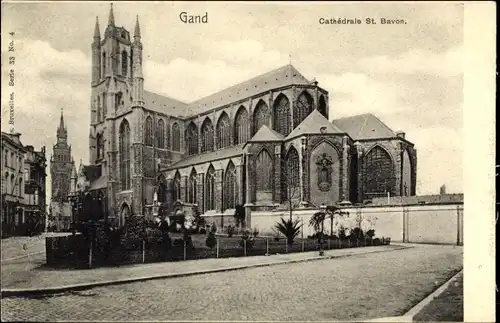 Ak Gand Gent Ostflandern, Cathedrale St. Bavon