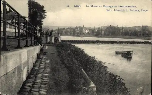 Ak Liège Lüttich Wallonien, La Meuse au Barrage de l'Acclimatation