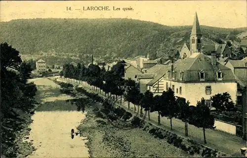 Ak Laroche La Roche en Ardennes Wallonien Luxemburg, Les quais