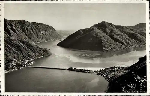 Ak Melide Lago di Lugano Kanton Tessin, Ponte e Lago