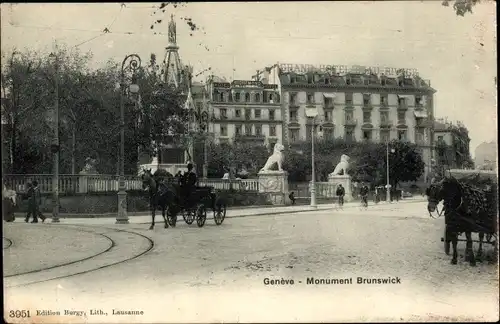 Ak Genève Genf Stadt, Monument Brunswick