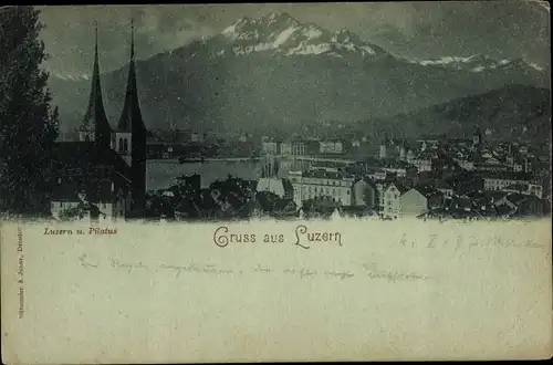 Ak Luzern Stadt Schweiz, Gesamtansicht
