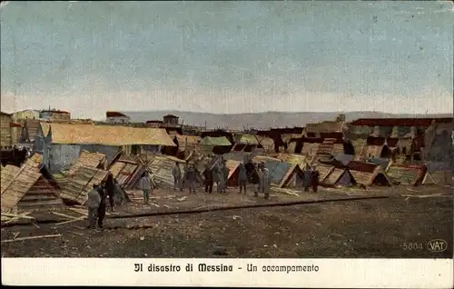 Ak Messina Sizilien, Il disastro, Un accampamento