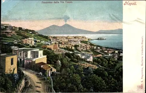 Ak Napoli Neapel Campania, Panorama della Via Tasso