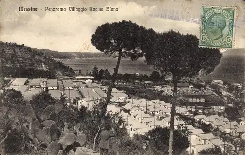 Ak Messina Sizilien, Panorama Villaggio Regina Elena