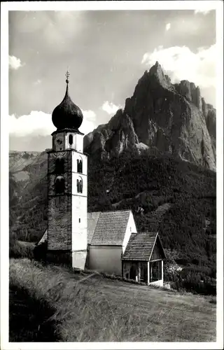 Ak San Valentino Sankt Valentin Castelrotto Kastelruth Siusi Südtirol, Dolomiti, Kirche