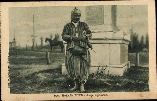 Ak Balkan Typen, junge Zigeunerin