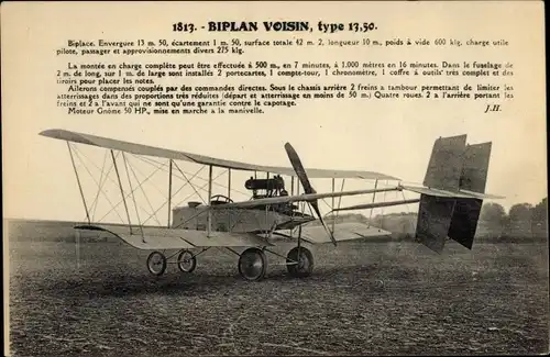 Ak Biplan Voisin, type 13.50