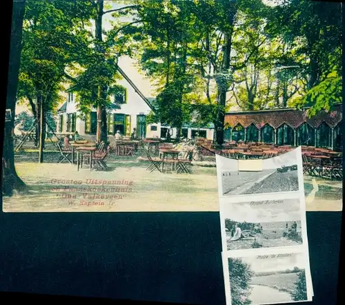 Leporello Ak Huizen Nordholland Niederlande, Strand Zuiderzee, Valkeveensche laan