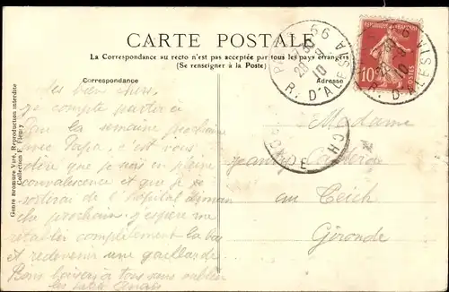 Ak Paris XIV., L'Hopital St. Joseph, Rue Didot, Vue generale, Zeppelin