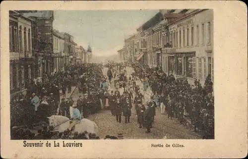 Ak La Louvière Wallonien Hennegau, Sortie de Gilles