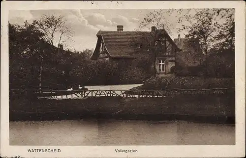 Ak Wattenscheid Bochum Ruhrgebiet, Volksgarten