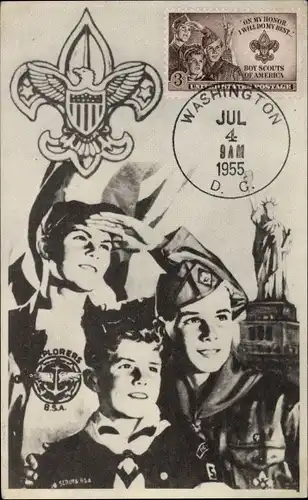 MaximumAk Boy Scouts, 1949 Campaign Poster, Strengthen Liberty by Lawrence Wilbur, Statue of Liberty