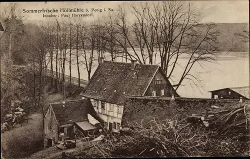 Ak Penig in Sachsen, Sommerfrische Höllmühle, Inh. Paul Harzendorf