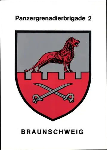 Ak Wappen der Panzergrenadierbrigade 2, Braunschweig, Deutsche Bundeswehr