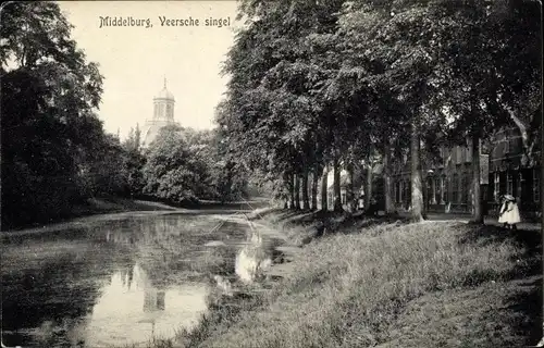 Ak Middelburg Zeeland Niederlande, Veersche singel