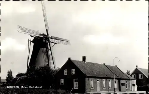 Ak Someren Nordbrabant, Molen Kerkstraat