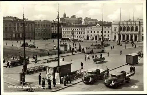 Ak Göteborg Schweden, Gustav Adolfs Torg