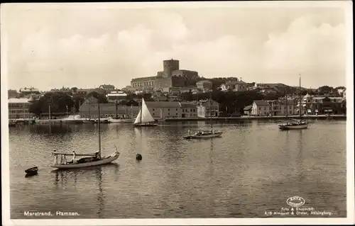 Ak Marstrand Schweden, Hamnen