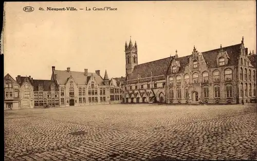 Ak Nieuport Ville Nieuwpoort Westflandern, La Grande Place