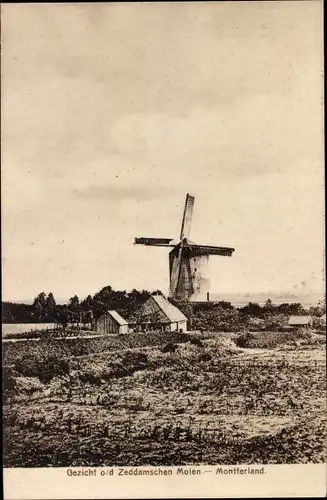 Ak Montferland Gelderland Niederlande, Gezicht o/d Zeddamschen Molen, Windmühle