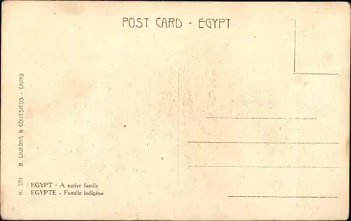 Ak Egypt, A native family, Famille indigene