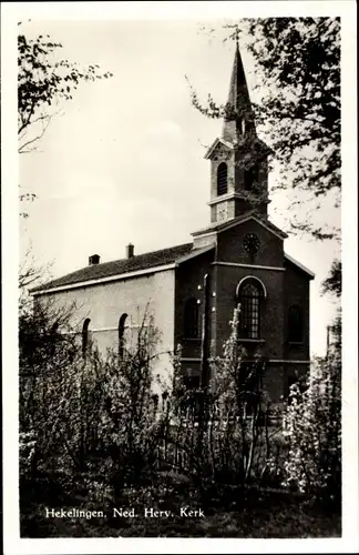 Ak Hekelingen Südholland, Ned. Herv. Kerk