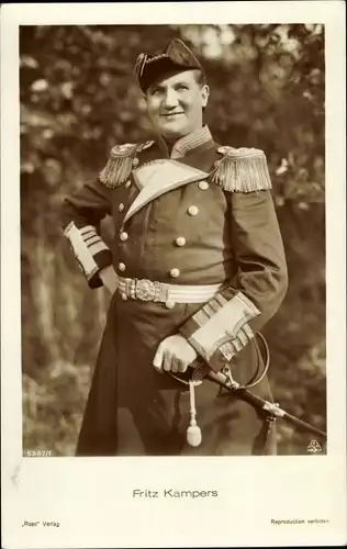 Ak Schauspieler Fritz Kampers, Portrait in Uniform