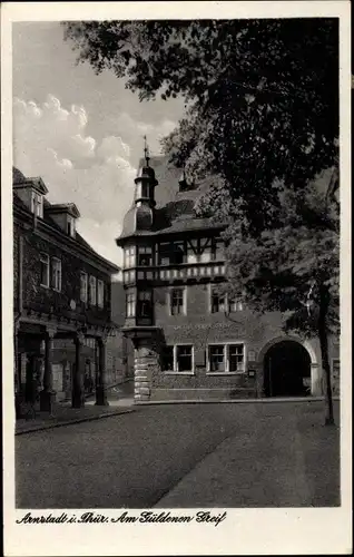 Ak Arnstadt in Thüringen, Am güldenen Greif