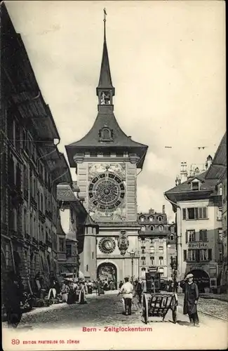 Ak Bern Stadt Schweiz, Zeitglockenturm