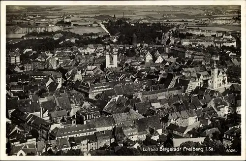 Ak Freiberg in Sachsen, Luftbild