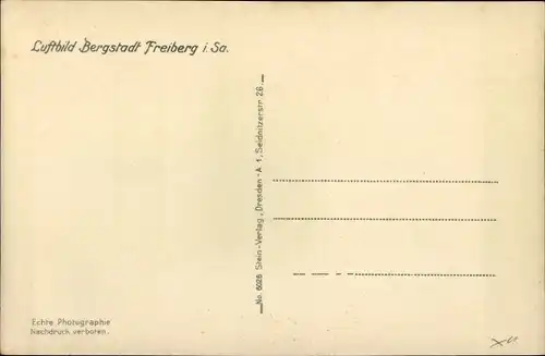 Ak Freiberg in Sachsen, Luftbild