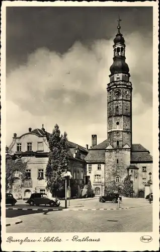 Ak Bolesławiec Bunzlau Schlesien, Rathaus