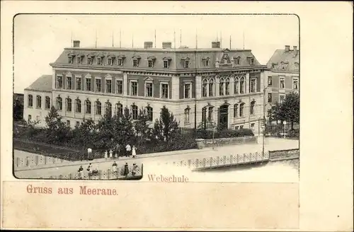 Ak Meerane in Sachsen, Webschule