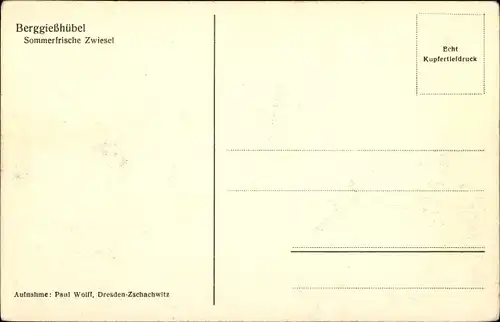 Ak Berggießhübel in Sachsen, Zwiesel, Panorama