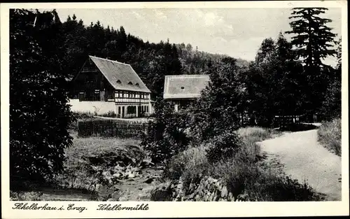 Ak Schellerhau Altenberg im Erzgebirge, Schellermühle