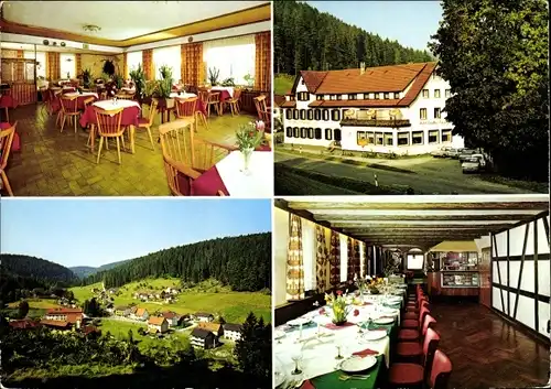 Ak  Gompelscheuer Enzklösterle im Schwarzwald, Hotel-Gasthof Enzursprung, Inneres