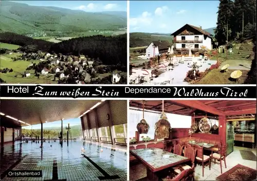 Ak Kirchen an der Sieg, Katzenbach, Hotel Zum weißen Stein, Waldhaus Tirol, Bes. G. Stahler